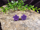 Handpoured Resin Blossom Flower Stud Earrings