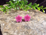 Handpoured Resin Blossom Flower Stud Earrings