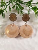 Handpoured Resin Double Drop Statement Earrings