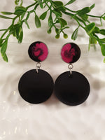 Handpoured Resin Double Drop Statement Earrings