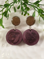 Handpoured Resin Double Drop Statement Earrings