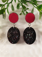 Handpoured Resin Double Drop Statement Earrings