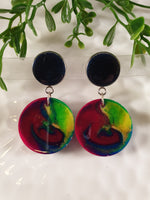 Handpoured Resin Double Drop Statement Earrings