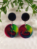 Handpoured Resin Double Drop Statement Earrings