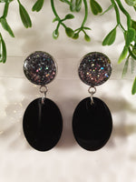 Handpoured Resin Double Drop Statement Earrings