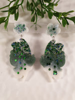 Handpoured Resin Butterfly Statement Earrings