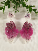 Handpoured Resin Butterfly Statement Earrings