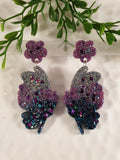 Handpoured Resin Butterfly Statement Earrings