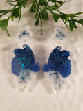 Handpoured Resin Butterfly Statement Earrings