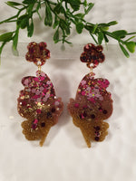 Handpoured Resin Butterfly Statement Earrings