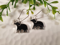 Handpoured Resin Raised Trunk Elephant Earrings