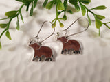 Handpoured Resin Raised Trunk Elephant Earrings