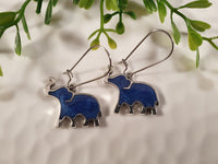 Handpoured Resin Raised Trunk Elephant Earrings