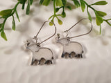 Handpoured Resin Raised Trunk Elephant Earrings