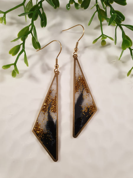 Handpoured Resin Triangle Statement Earrings