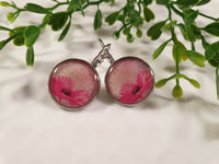 Handpoured Resin Poppy Earrings