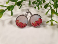 Handpoured Resin Poppy Earrings