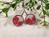 Handpoured Resin Poppy Earrings