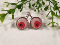 Handpoured Resin Poppy Earrings