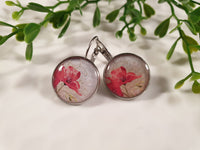 Handpoured Resin Poppy Earrings