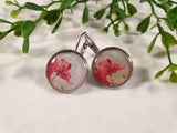 Handpoured Resin Poppy Earrings