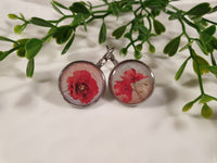 Handpoured Resin Poppy Earrings