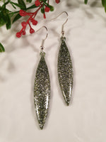 Handpoured Resin Christmas Glitter Dangle Earrings