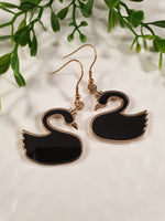 Handpoured Resin Swan Earrings