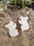 Handpoured Resin Koala Statement Earrings