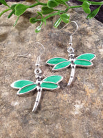 Handpoured Resin Dragonfly Earrings