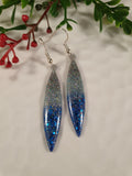 Handpoured Resin Christmas Glitter Dangle Earrings