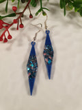 Handpoured Resin Christmas Glitter Dangle Earrings