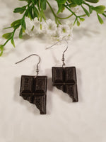 Handpoured Resin Chocolate Earrings