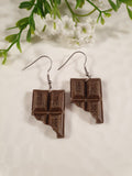 Handpoured Resin Chocolate Earrings