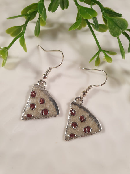 Handpoured Resin Pizza Slice Earrings