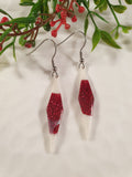 Handpoured Resin Christmas Glitter Dangle Earrings