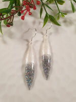 Handpoured Resin Christmas Glitter Dangle Earrings