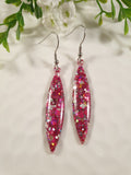 Handpoured Resin Christmas Glitter Dangle Earrings