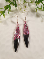 Handpoured Resin Christmas Glitter Dangle Earrings