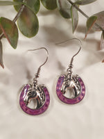 Handpoured Resin Horseshoe Earrings