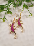 Handpoured Resin Gecko Earrings