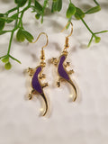 Handpoured Resin Gecko Earrings