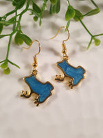 Handpoured Resin Frog Earrings