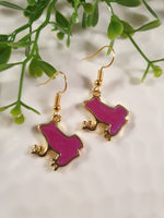 Handpoured Resin Frog Earrings