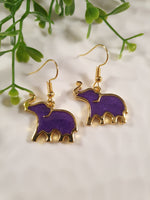 Handpoured Resin Elephant Earrings