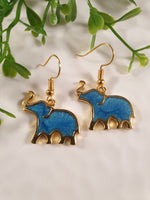 Handpoured Resin Elephant Earrings