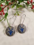 Handpoured Resin Reindeer Earrings