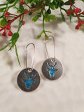 Handpoured Resin Reindeer Earrings