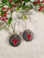 Handpoured Resin Reindeer Earrings