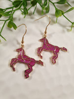 Handpoured Resin Horse Earrings